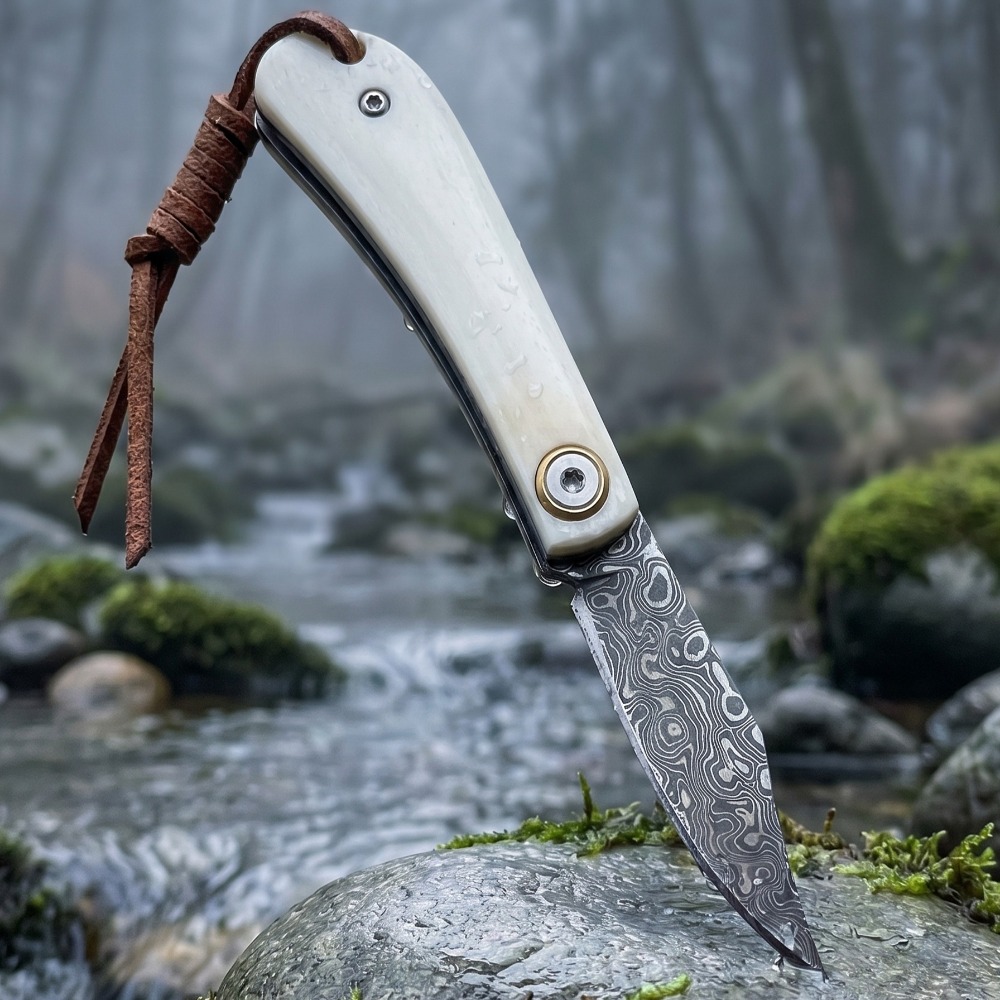 Edc Carry Pocket Knife - Outdoor vouwmes met handvat van ossenbeen,