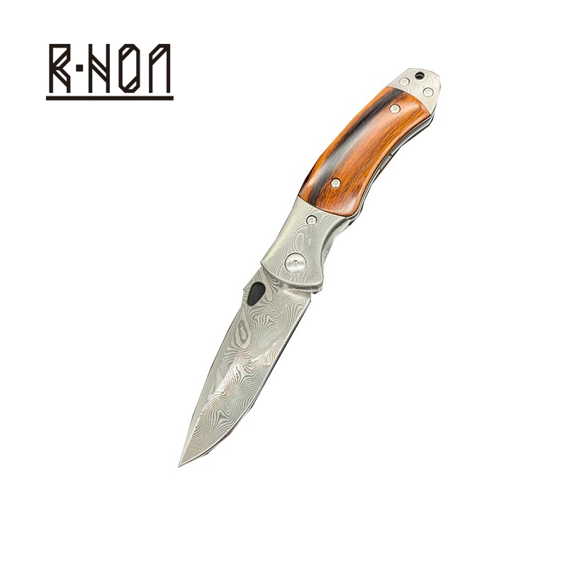 Edc Carry Pocket Knife - RHON 3.14 inch Premium Damascus Staal