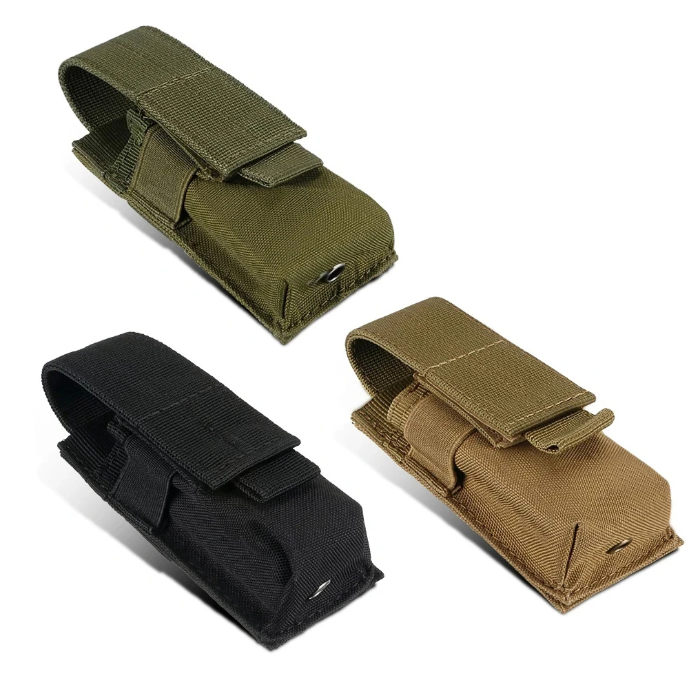 Edc Carry Knife - Modulair MOLLE-heuptasje: zaklamp/9 mm Mag/meshouder voor