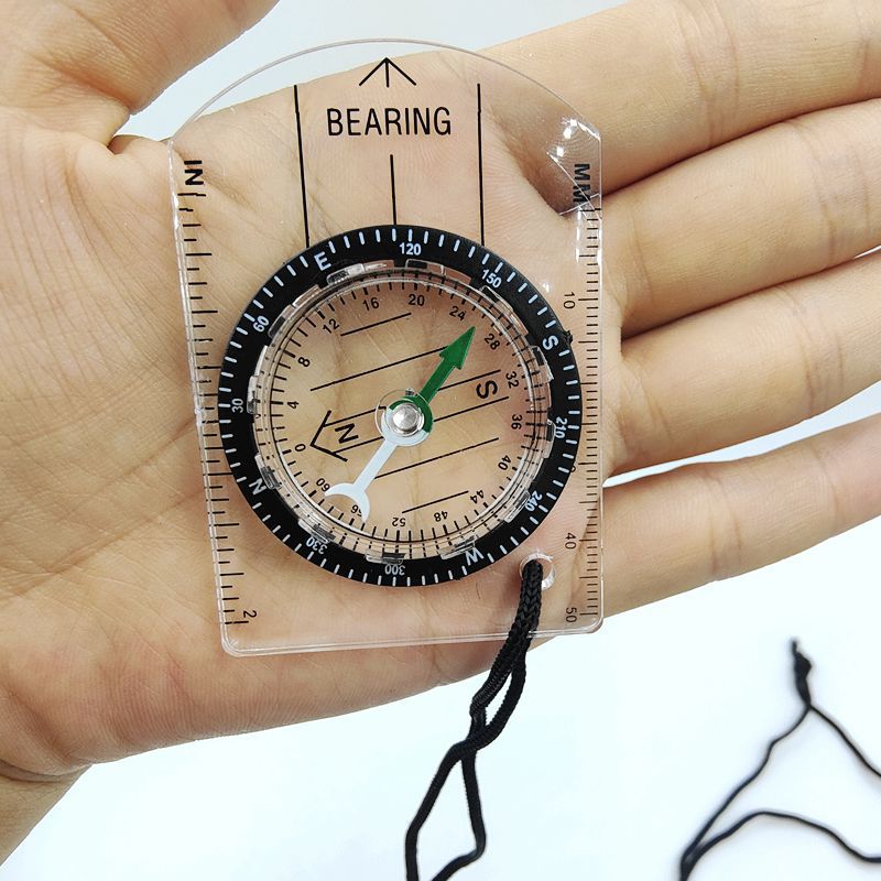 Compass Keychain Mini - 1 stuk nieuw mini-kompas van acryl,