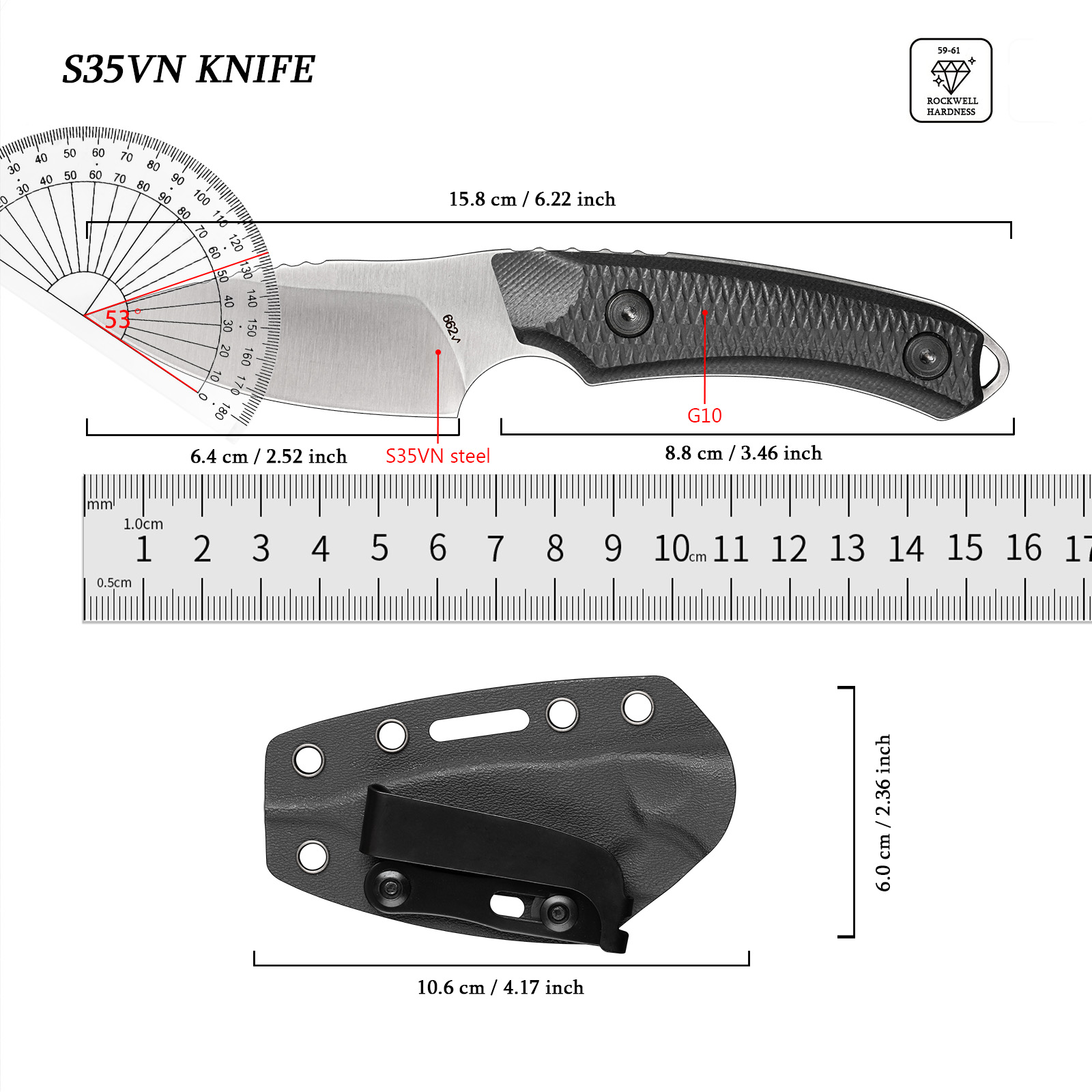 EDC Outdoor Multitool Draagbar - Edc Fixed Blade Deep Carry recensie en prijs