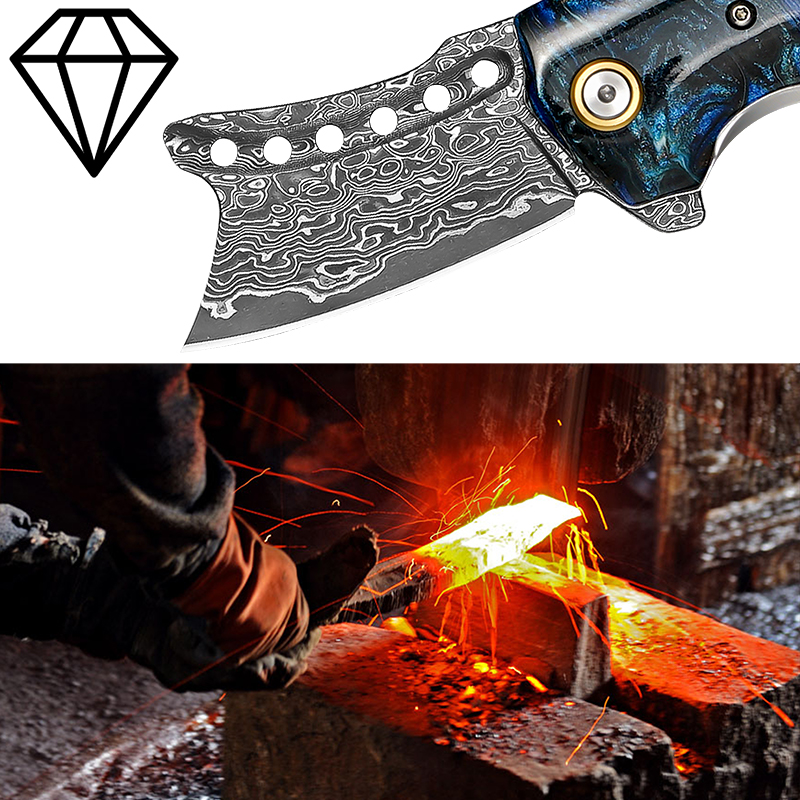 Handgemaakt Damascus staal zak - Edc Carry Pocket Knife recensie en prijs