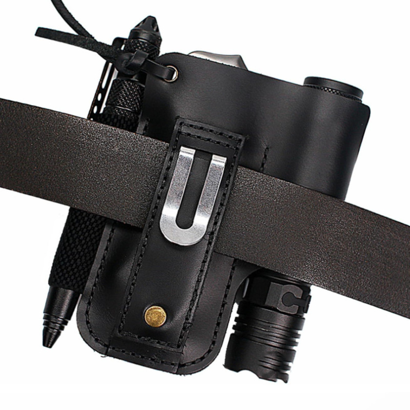 EDC Lederen Zaklamp- en Gereed - Edc Carry Knife recensie en prijs