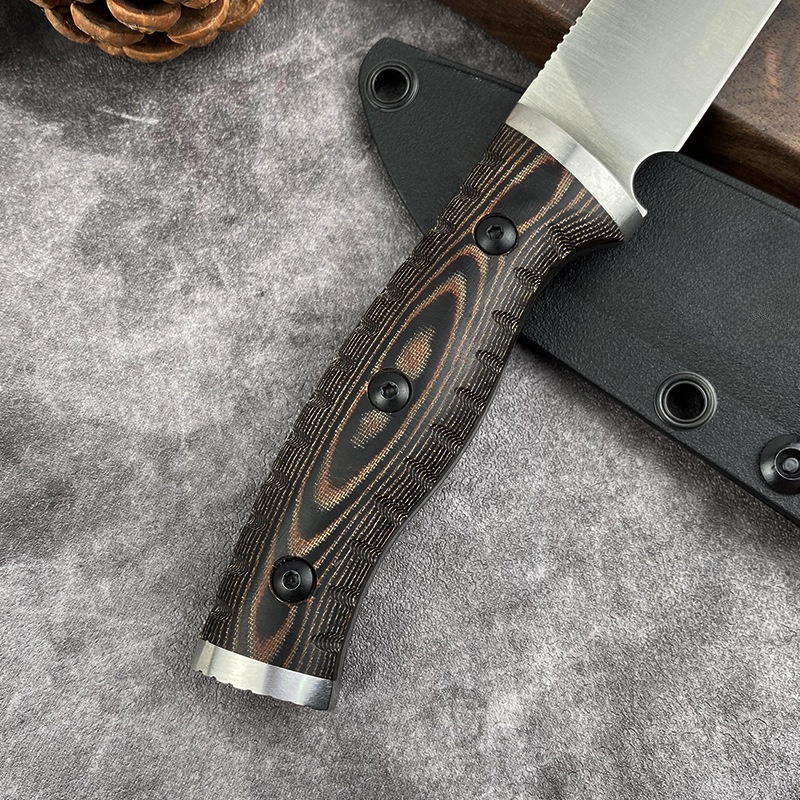 Recht mes D2 Blade G10-handvat - Edc Fixed Blade Deep Carry recensie en prijs