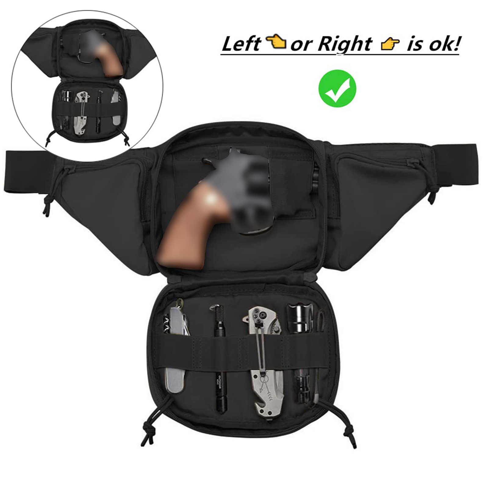 Tactische heuptas pistoolholst - Edc Carry Gun recensie en prijs