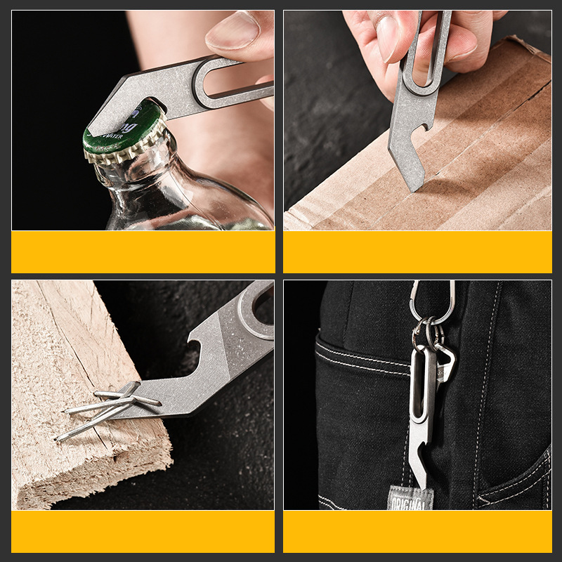Multifunctionele sleutelhanger - Titanium Pry Bar recensie en prijs