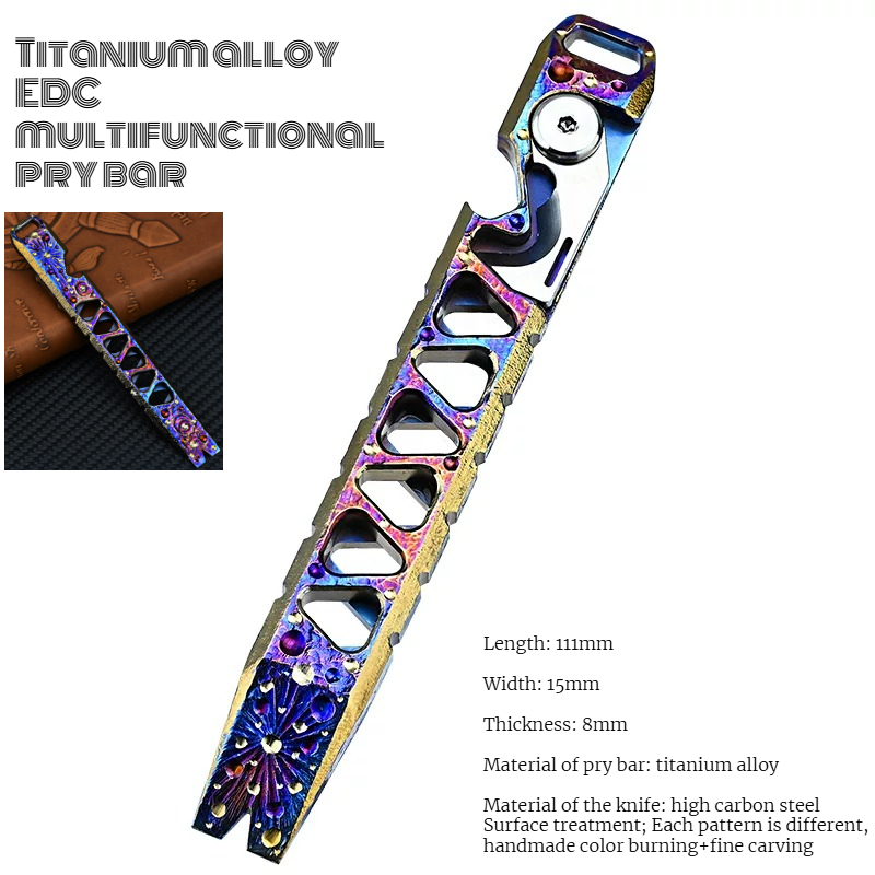 CNC Titaniumlegering Multifunc - Titanium Pry Bar recensie en prijs